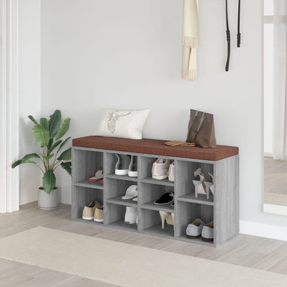 Scarpiera Grigio Sonoma 103x30x48 cm in Legno Multistrato - homemem39