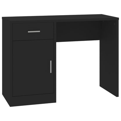 Scrivania Cassetto Nero 100x40x73cm Legno Multistrato - homemem39