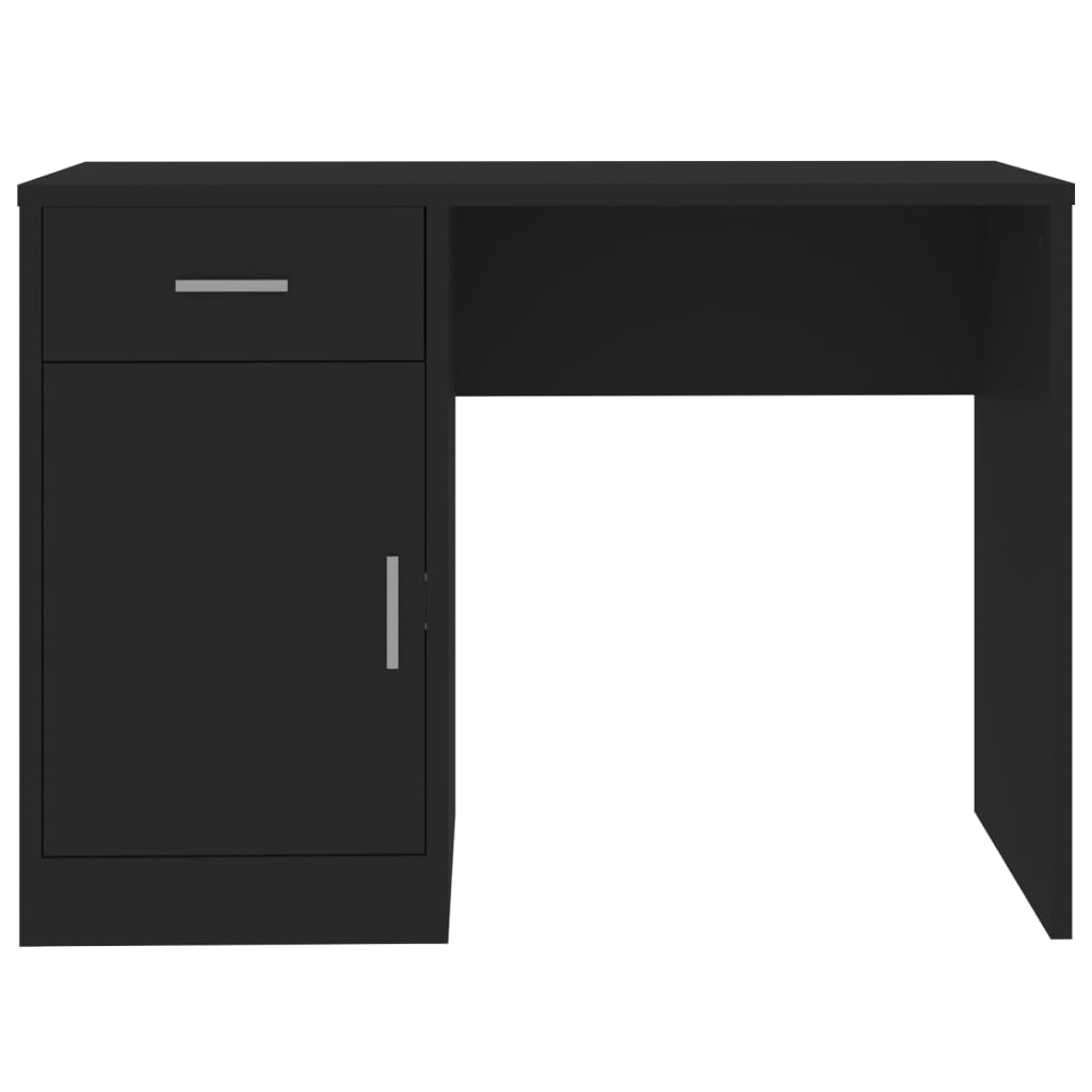 Scrivania Cassetto Nero 100x40x73cm Legno Multistrato - homemem39