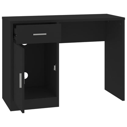 Scrivania Cassetto Nero 100x40x73cm Legno Multistrato - homemem39