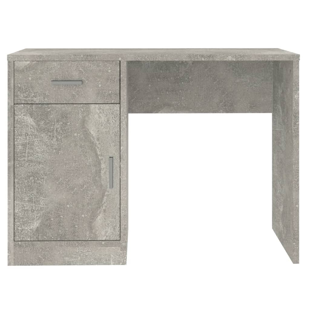 Scrivania Cassetto Grigio cemento 100x40x73cm Legno Multistrato - homemem39