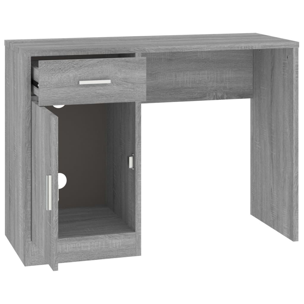 Scrivania Cassetto grigio sonoma 100x40x73cm Legno Multistrato - homemem39