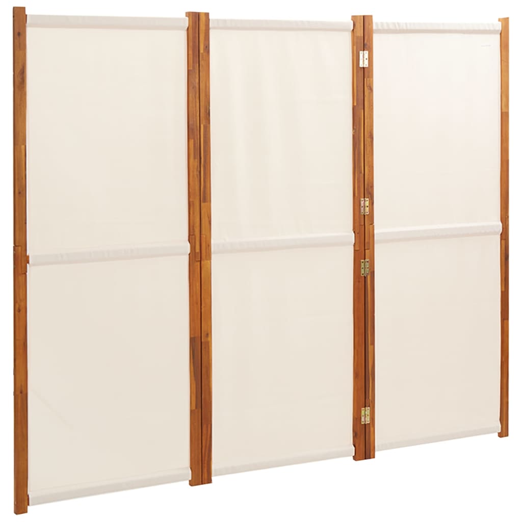 Divisorio a 3 Pannelli Bianco Crema 210x180 cm - homemem39