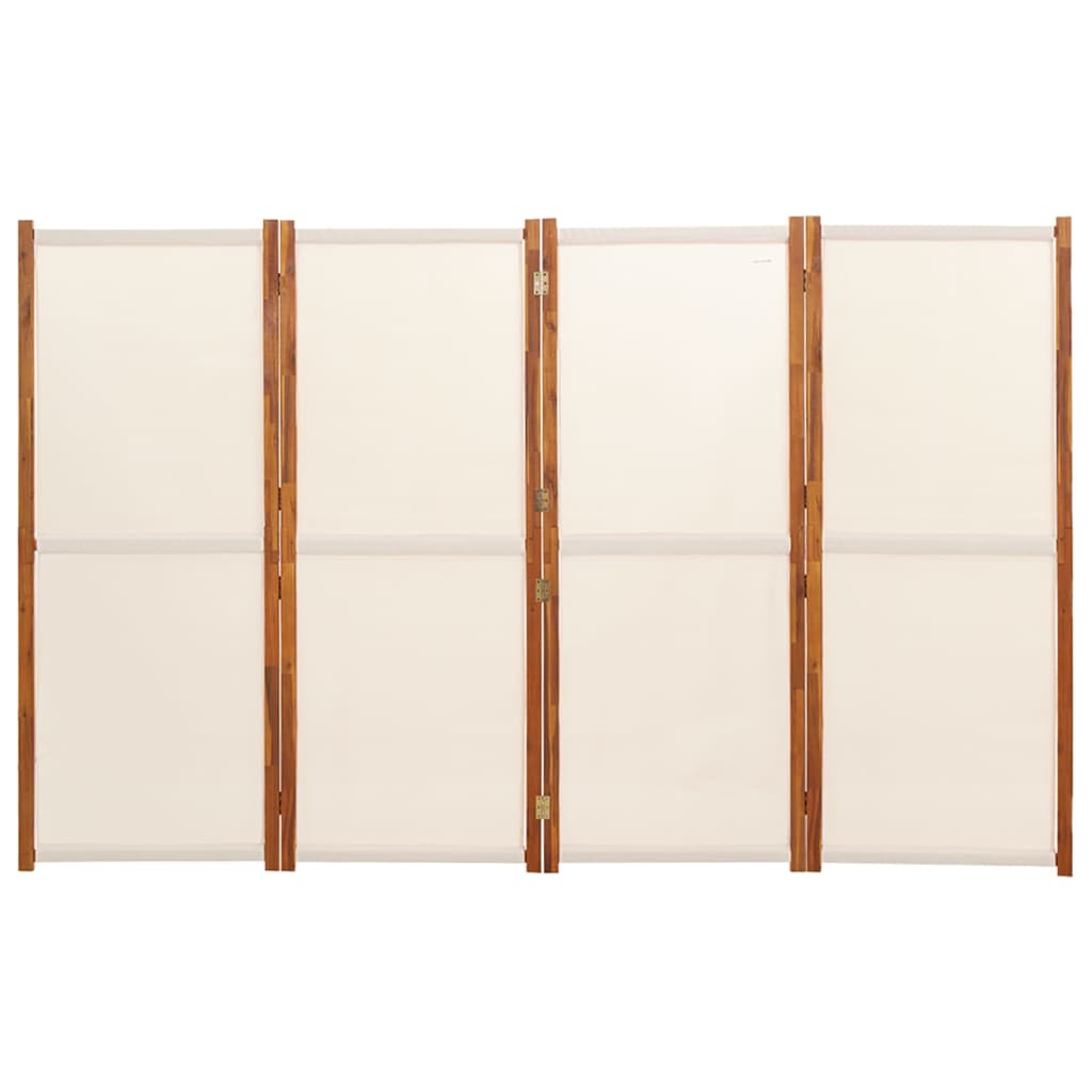 Divisorio a 4 Pannelli Bianco Crema 280x180 cm - homemem39