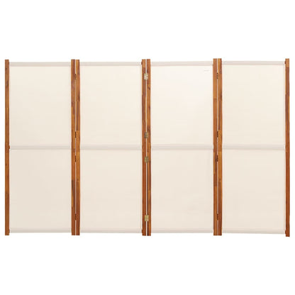 Divisorio a 4 Pannelli Bianco Crema 280x180 cm - homemem39