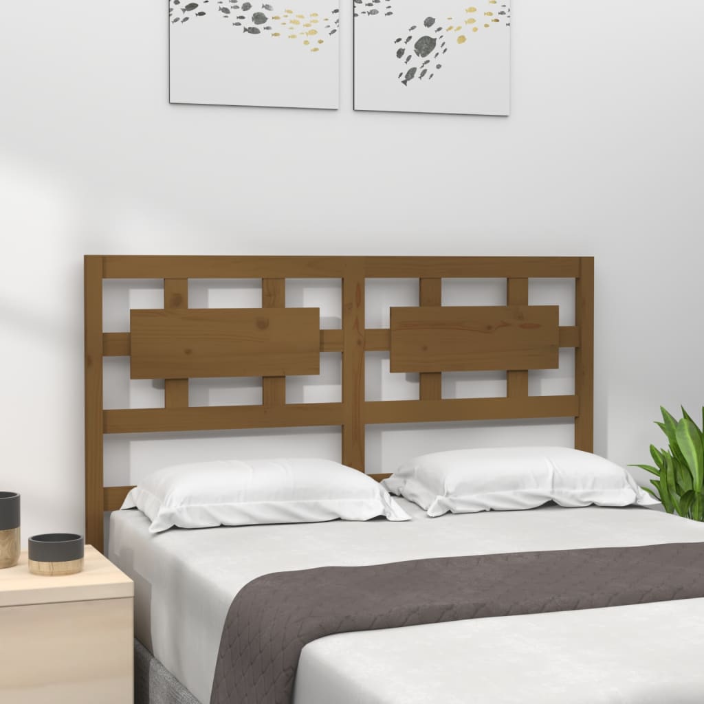 Testiera per Letto Miele 155,5x4x100 cm Legno Massello di Pino - homemem39