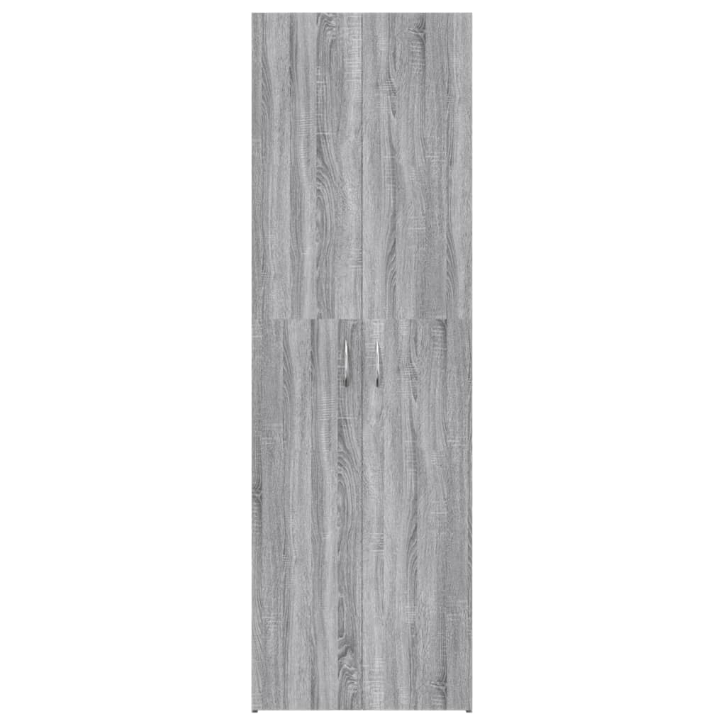 Armadio per Ufficio Grigio Sonoma 60x32x190cm Legno Multistrato - homemem39