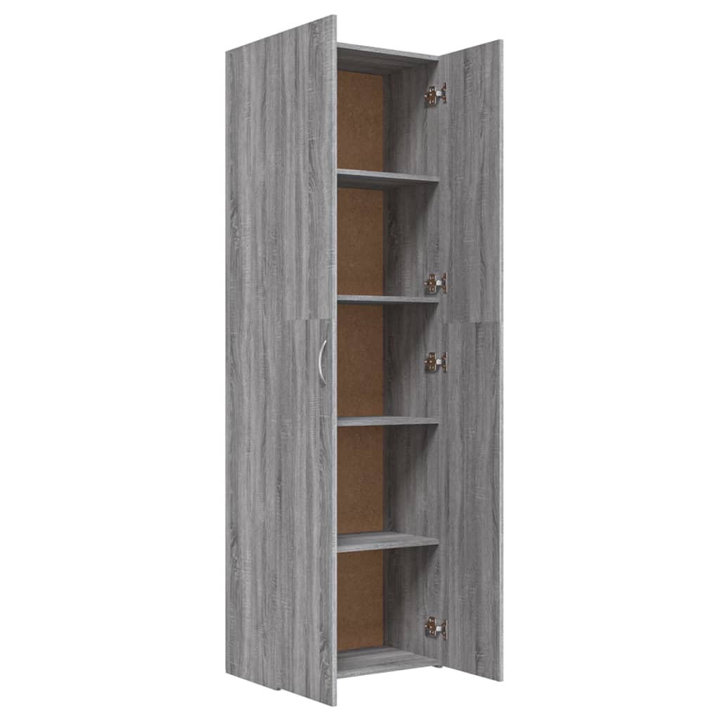 Armadio per Ufficio Grigio Sonoma 60x32x190cm Legno Multistrato - homemem39