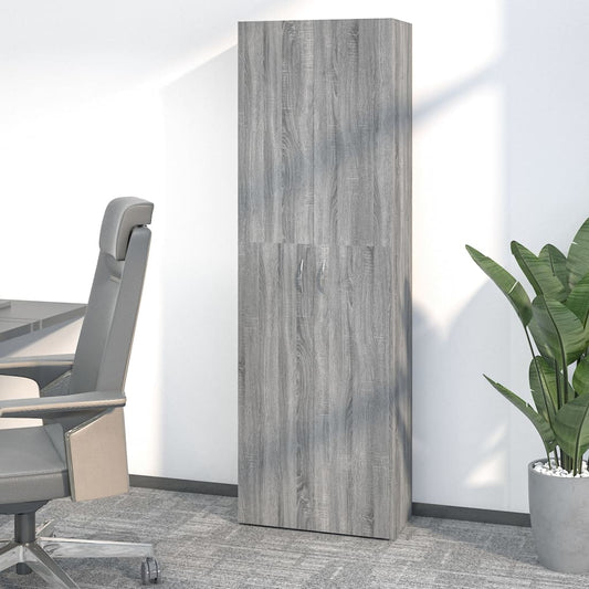 Armadio per Ufficio Grigio Sonoma 60x32x190cm Legno Multistrato - homemem39