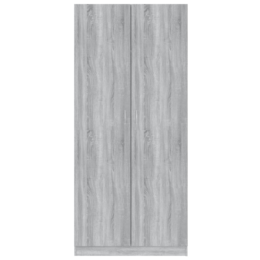 Armadio Grigio Sonoma 90x52x200 cm in Legno Multistrato - homemem39