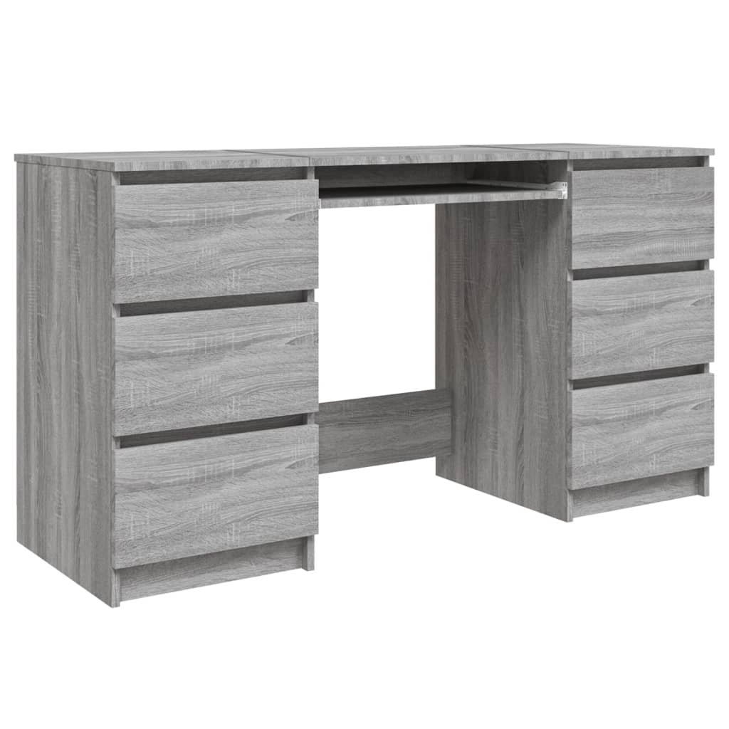 Scrivania Grigio Sonoma 140x50x77 cm in Legno Multistrato - homemem39