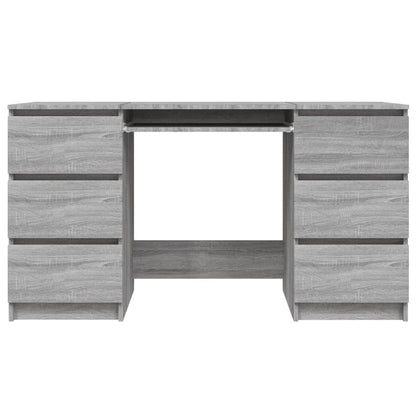 Scrivania Grigio Sonoma 140x50x77 cm in Legno Multistrato - homemem39