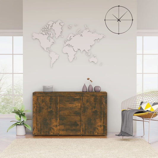 Credenza Rovere Fumo 120x36x69 cm in Legno Multistrato - homemem39