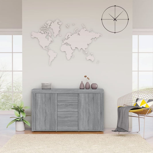 Credenza Grigio Sonoma 120x36x69 cm in Legno Multistrato - homemem39