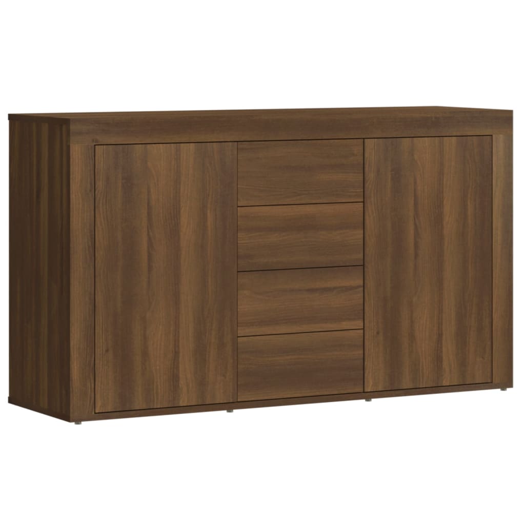 Credenza Rovere Marrone 120x36x69 cm in Legno Multistrato - homemem39