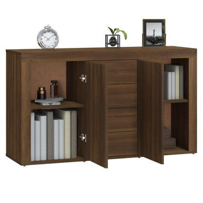 Credenza Rovere Marrone 120x36x69 cm in Legno Multistrato - homemem39