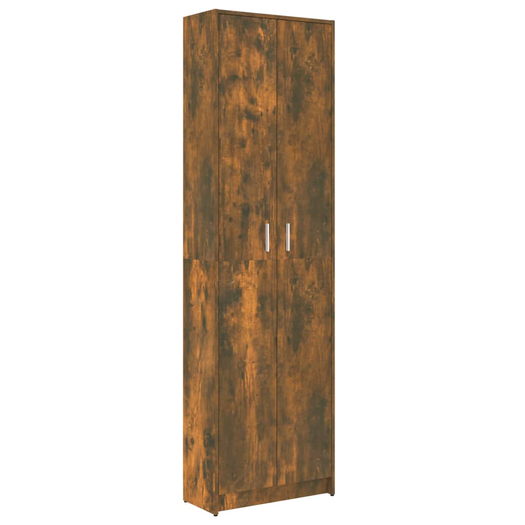 Armadio da Corridoio Rovere Fumo 55x25x189 cm Legno Multistrato - homemem39