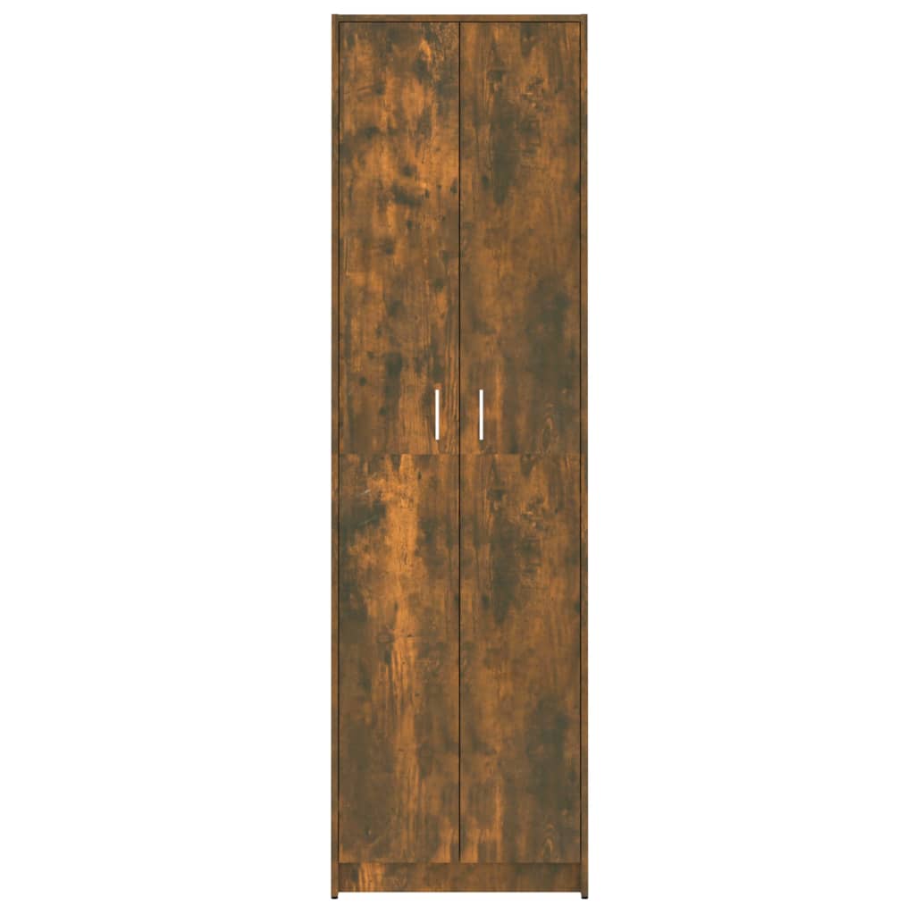 Armadio da Corridoio Rovere Fumo 55x25x189 cm Legno Multistrato - homemem39