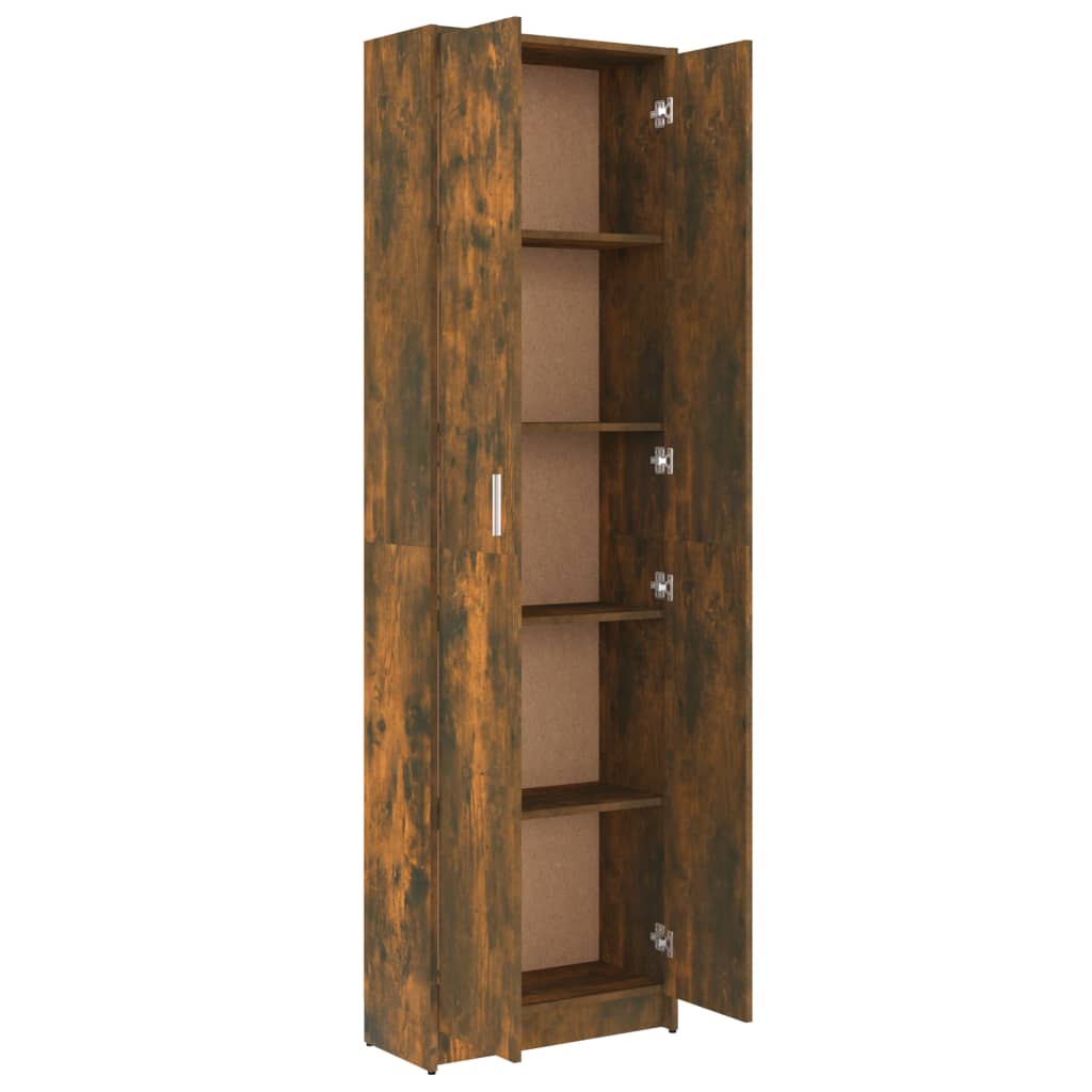 Armadio da Corridoio Rovere Fumo 55x25x189 cm Legno Multistrato - homemem39