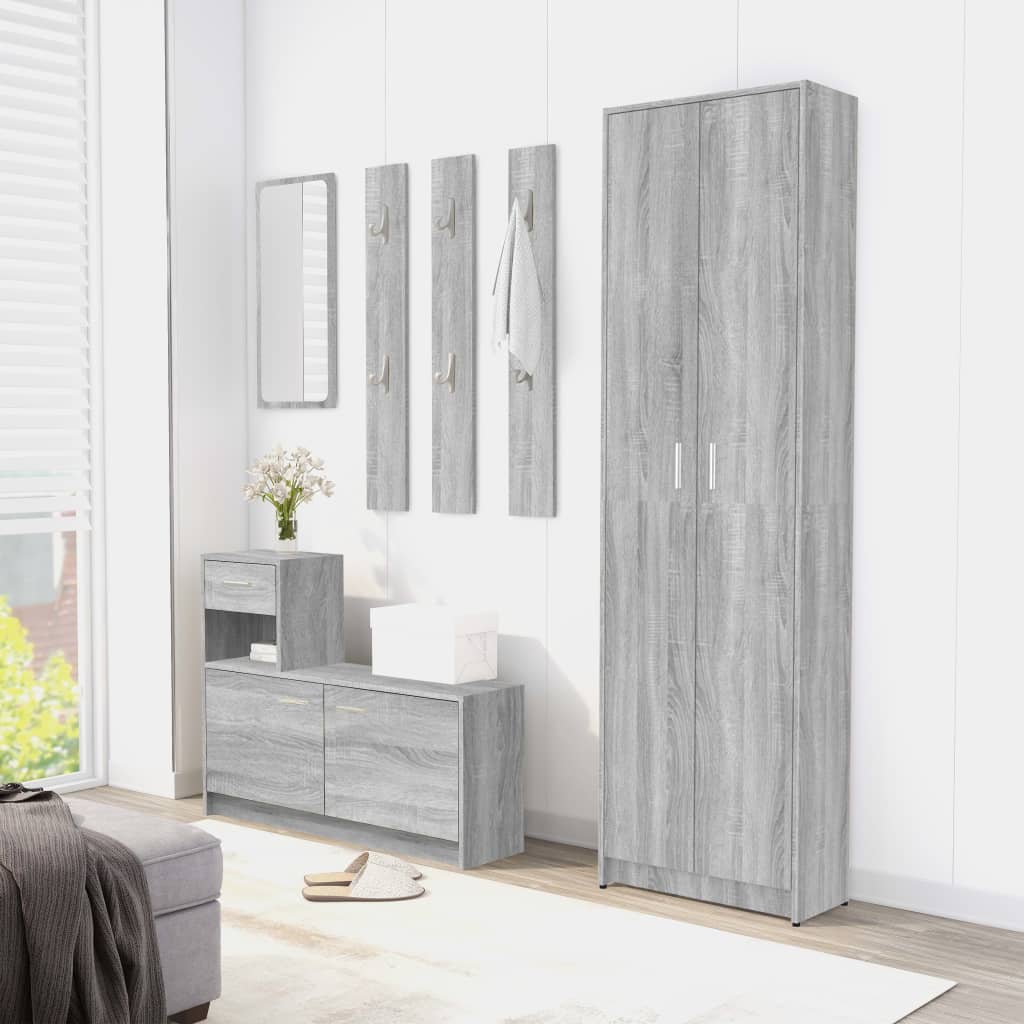 Armadio Corridoio Grigio Sonoma 55x25x189 cm Legno Multistrato - homemem39