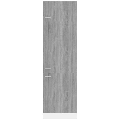 Armadio per Frigo Grigio Sonoma 60x57x207 cm Legno Multistrato - homemem39