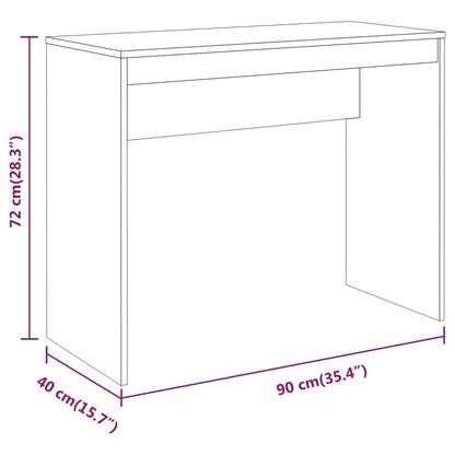 Scrivania Rovere Fumo 90x40x72 cm in Legno Multistrato - homemem39