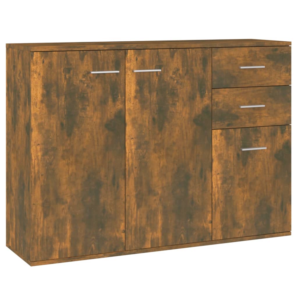 Credenza Rovere Fumo 105x30x75 cm in Legno Multistrato - homemem39