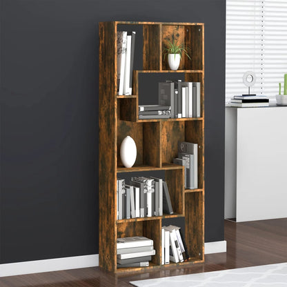 Libreria Rovere Fumo 67x24x161 cm in Legno Multistrato - homemem39