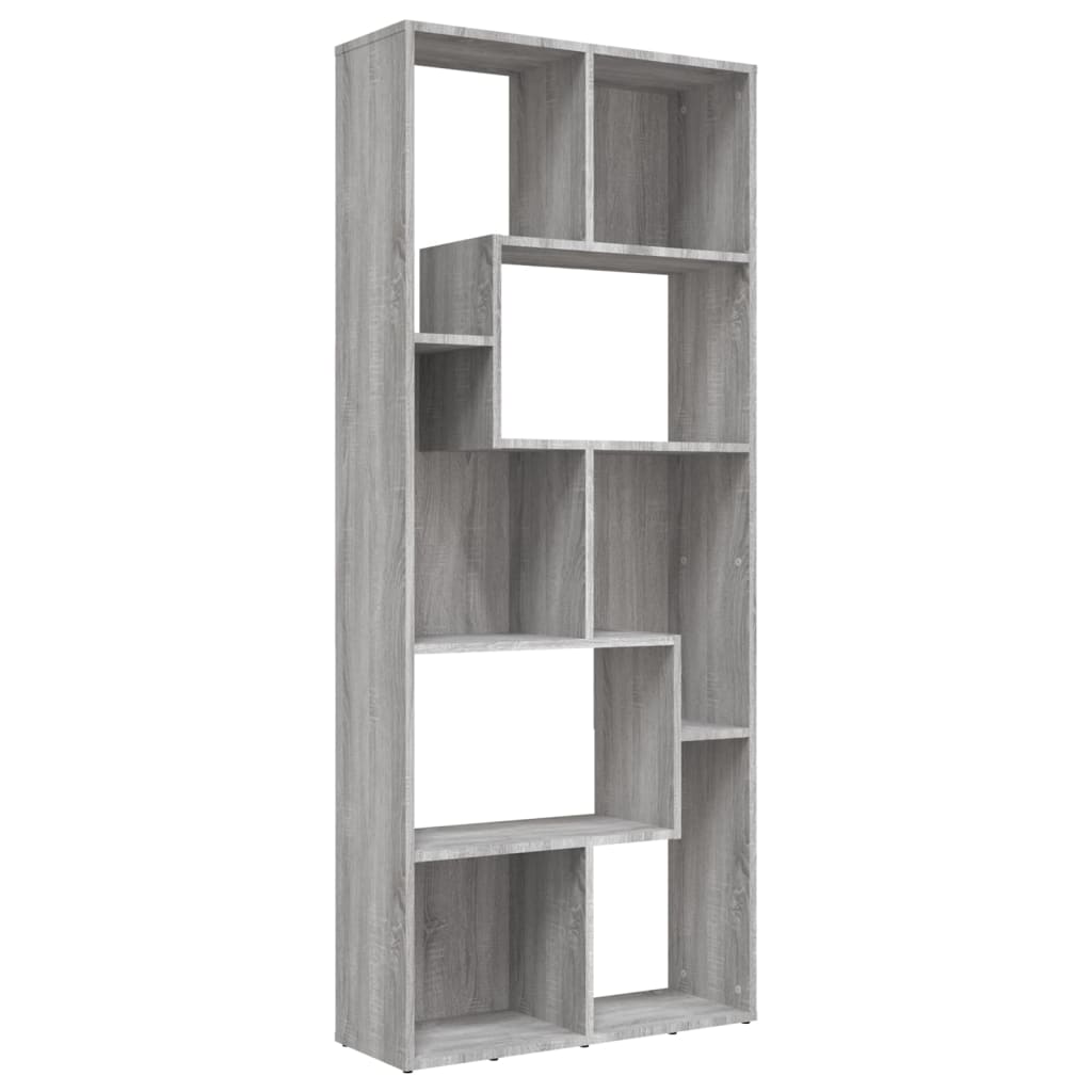 Libreria Grigio Sonoma 67x24x161 cm in Legno Ingegnerizzato - homemem39