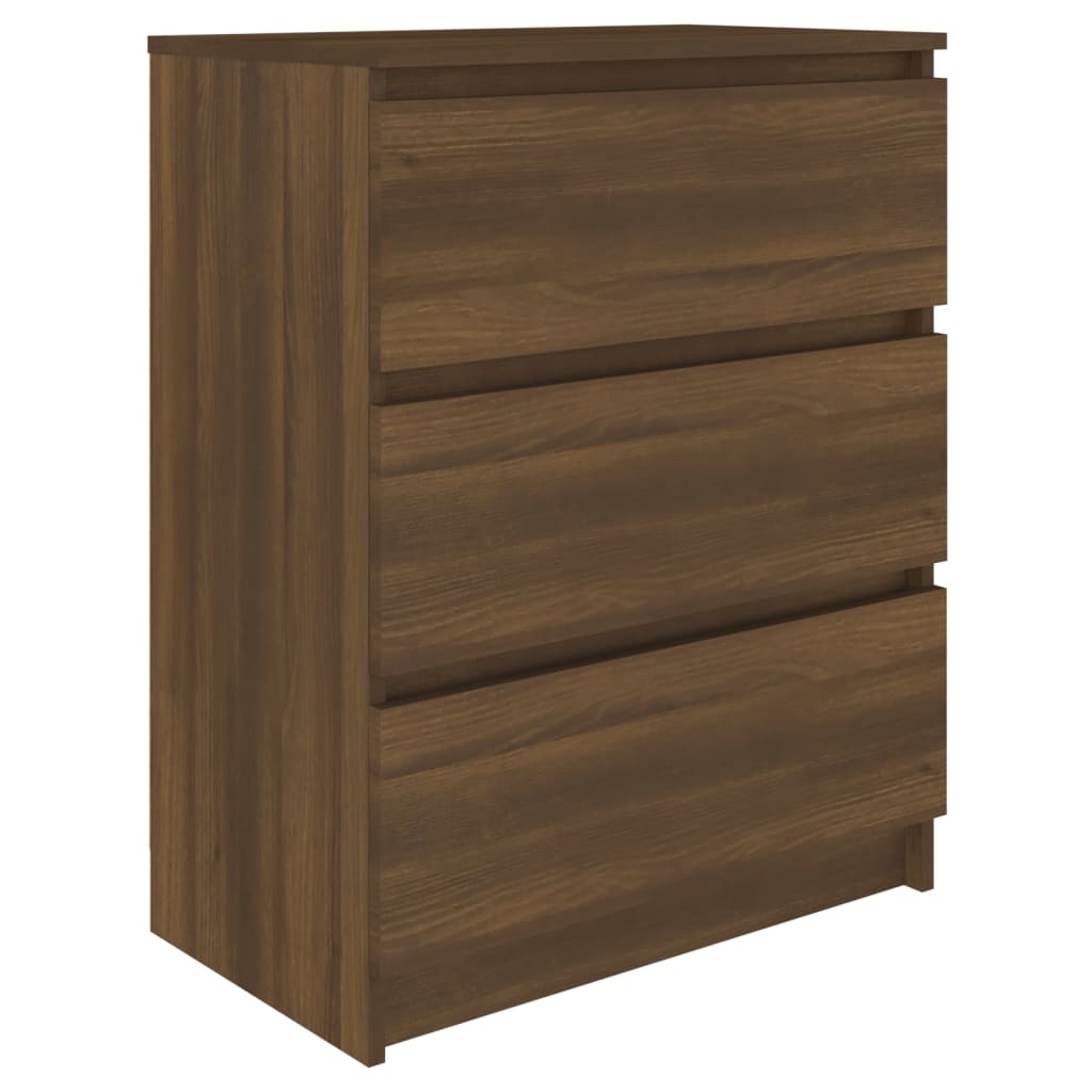 Credenza Rovere Marrone 60x35x76 cm in Legno Ingegnerizzato - homemem39