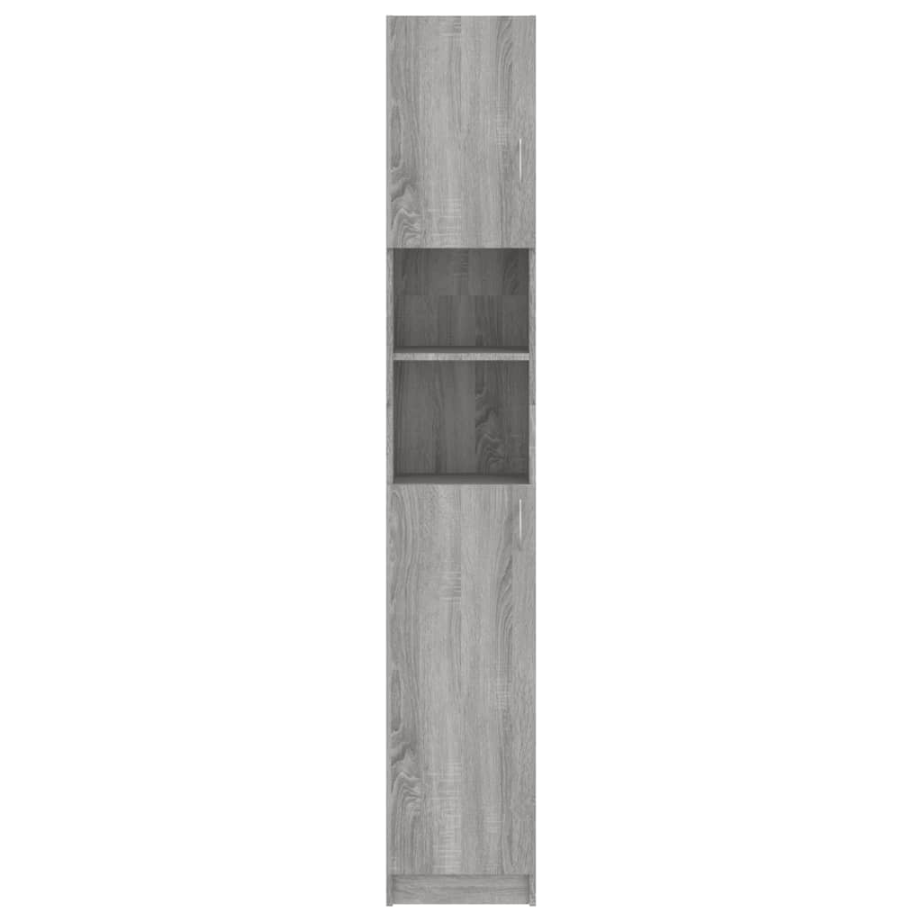 Armadietto Bagno Grigio Sonoma 32x25,5x190 cm Legno Multistrato - homemem39