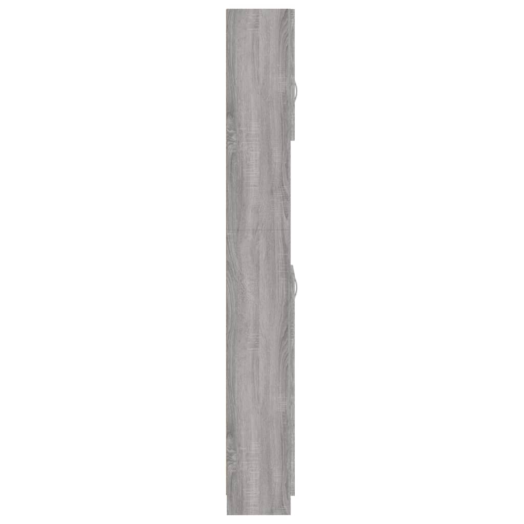 Armadietto Bagno Grigio Sonoma 32x25,5x190 cm Legno Multistrato - homemem39