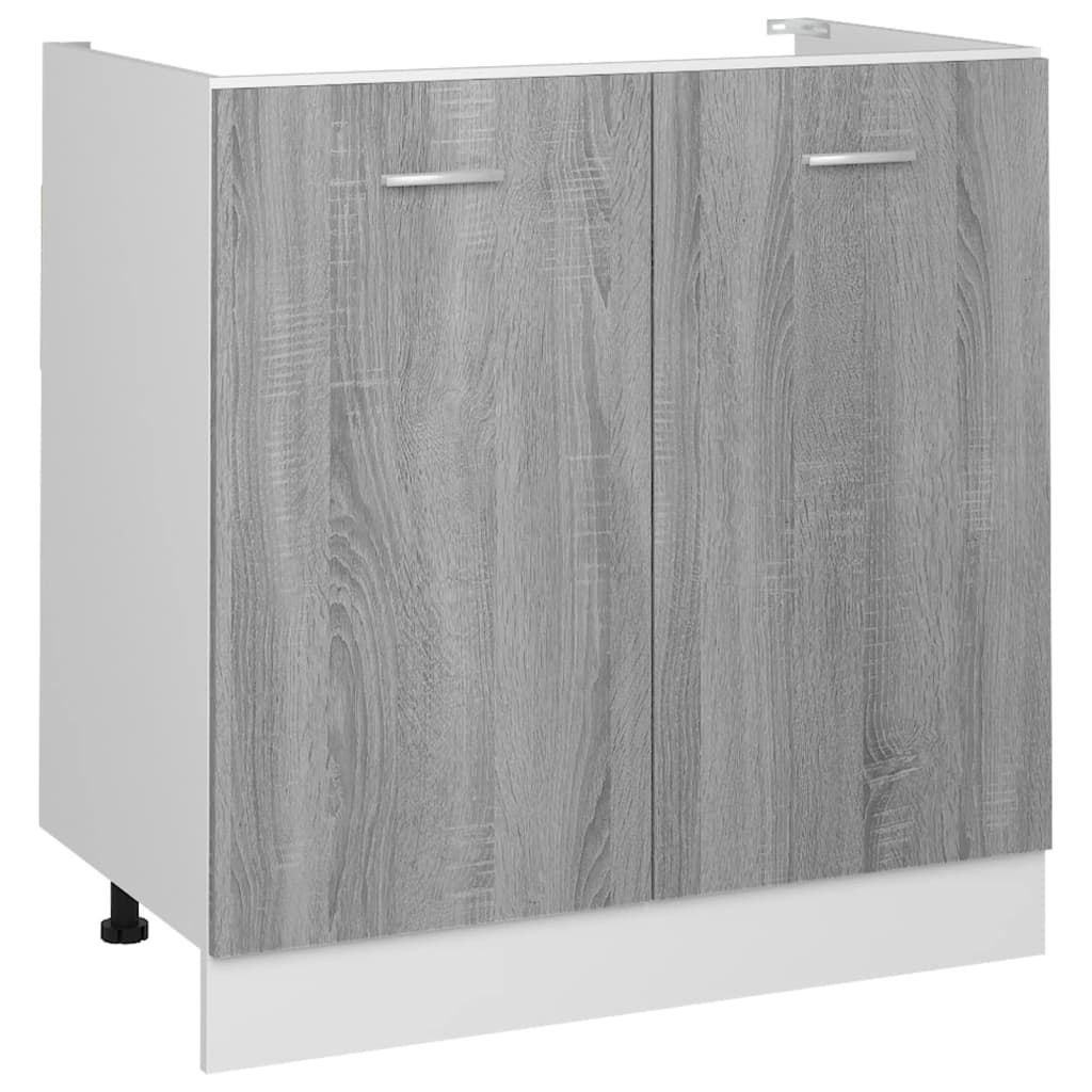 Mobiletto Grigio Sonoma 80x46x81,5 cm in Legno Multistrato - homemem39