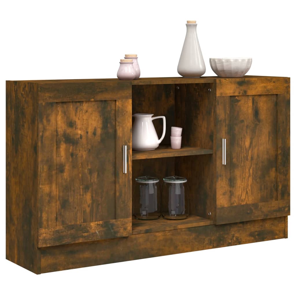 Credenza Rovere Fumo 120x30,5x70 cm in Legno Multistrato - homemem39