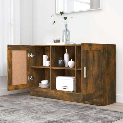 Credenza Rovere Fumo 120x30,5x70 cm in Legno Multistrato - homemem39