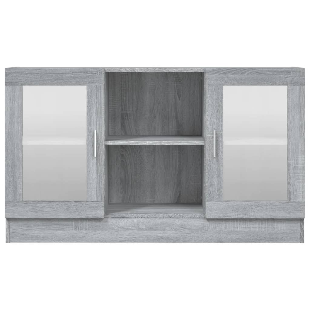 Mobile Vetrina Grigio Sonoma 120x30,5x70 cm Legno Multistrato - homemem39