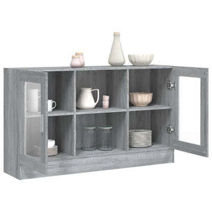 Mobile Vetrina Grigio Sonoma 120x30,5x70 cm Legno Multistrato - homemem39