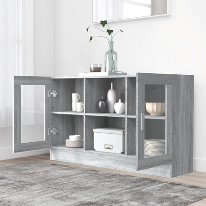 Mobile Vetrina Grigio Sonoma 120x30,5x70 cm Legno Multistrato - homemem39