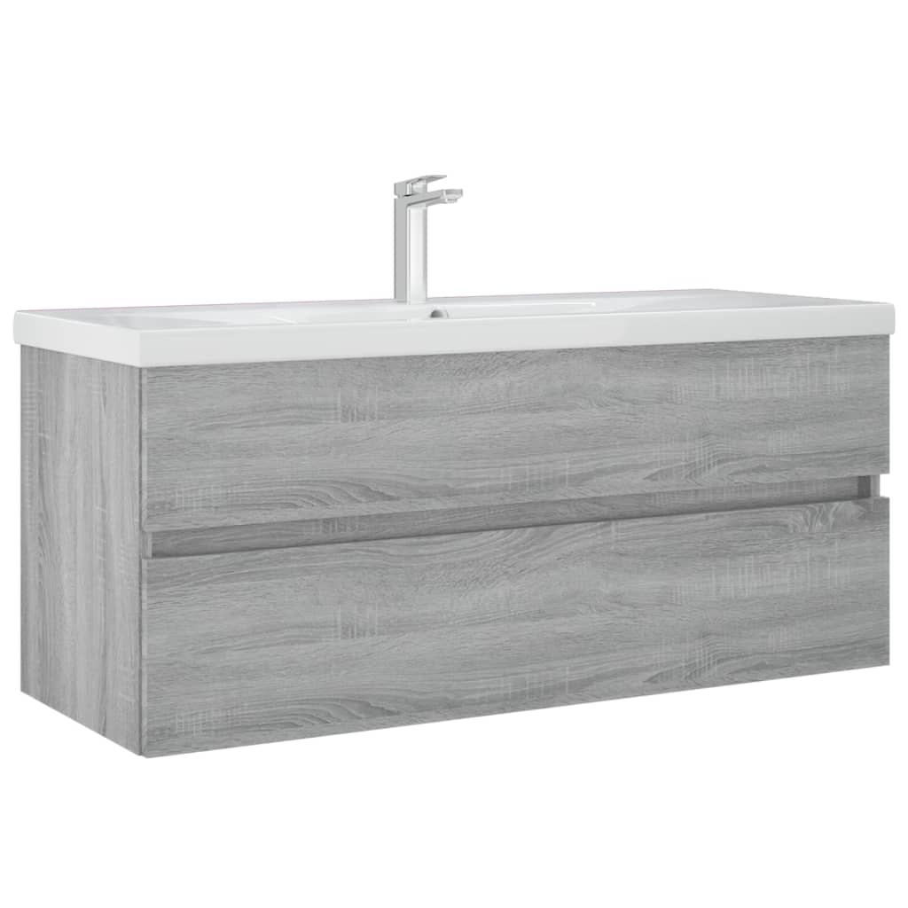 Mobile Lavabo Grigio Sonoma 100x38,5x45 cm in Legno Multistrato - homemem39