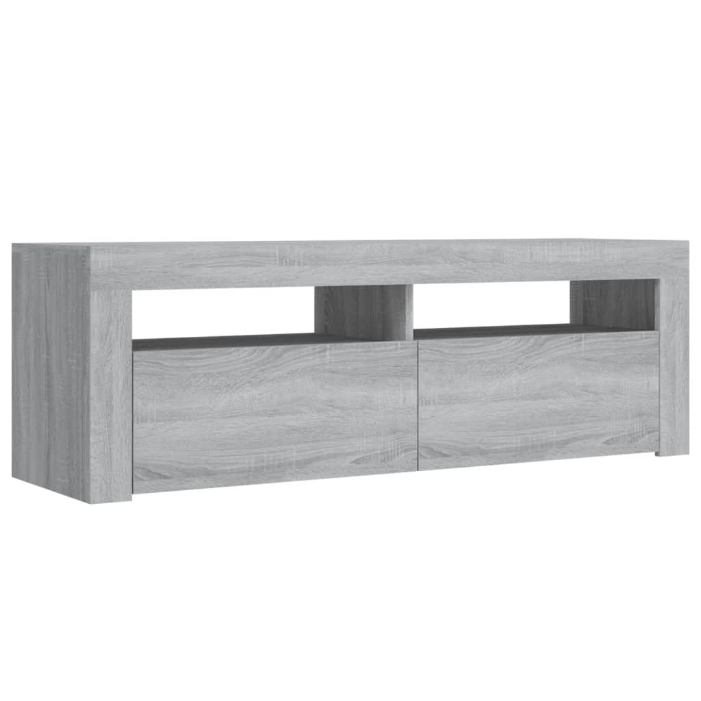 Mobile Porta TV con Luci LED Grigio Sonoma 120x35x40 cmcm - homemem39