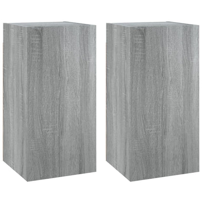 Mobili TV 2 pz Grigio Sonoma 30,5x30x60 cm in Legno Multistrato - homemem39