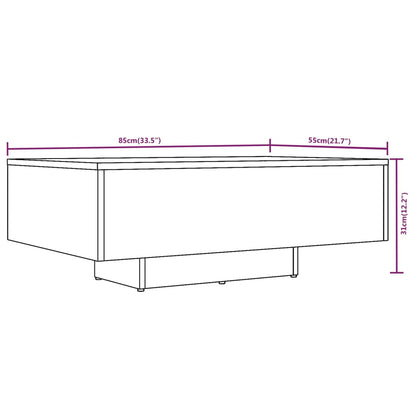 Tavolino da Salotto Grigio Sonoma 85x55x31 cm Legno Multistrato - homemem39