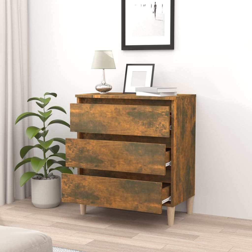 Credenza Rovere Fumo 60x35x69 cm in Legno Multistrato - homemem39