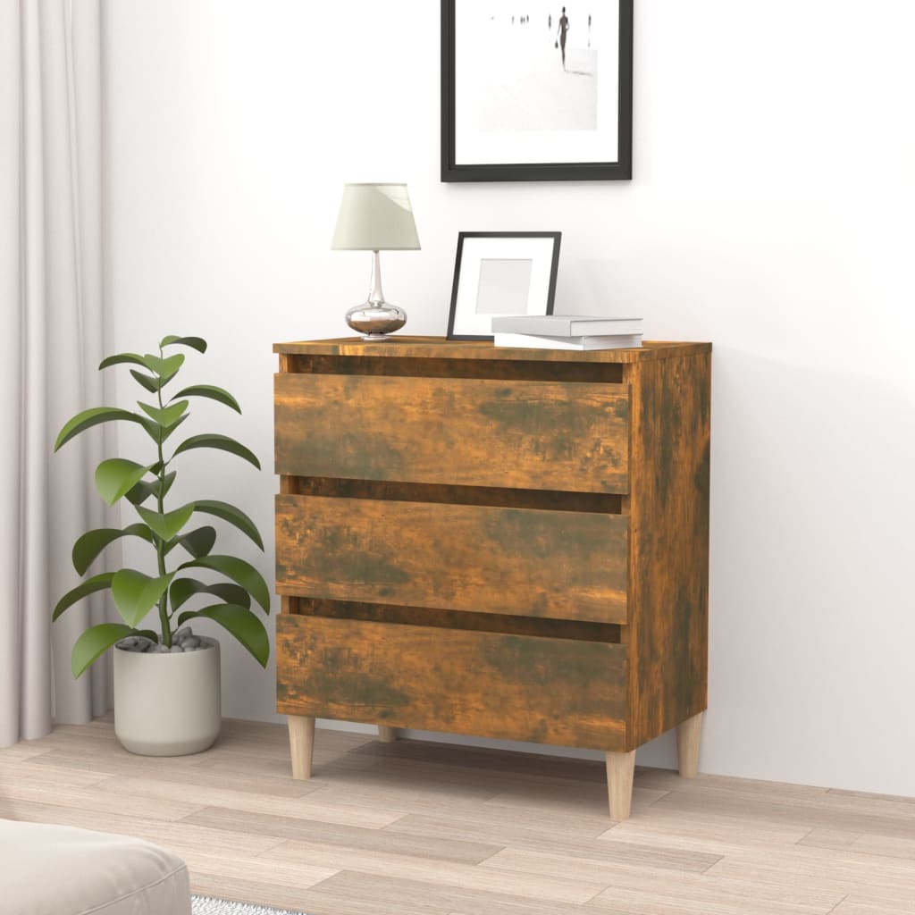 Credenza Rovere Fumo 60x35x69 cm in Legno Multistrato - homemem39