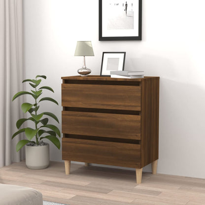 Credenza Rovere Marrone 60x35x69 cm in Legno Multistrato - homemem39