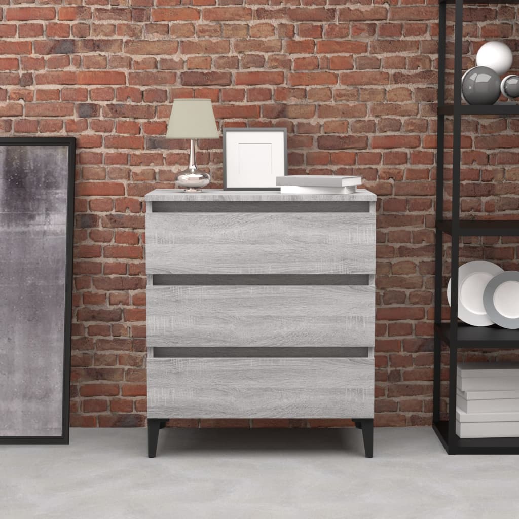 vidaXL Credenza Grigio Sonoma 60x35x69 cm in Legno Multistrato - homemem39