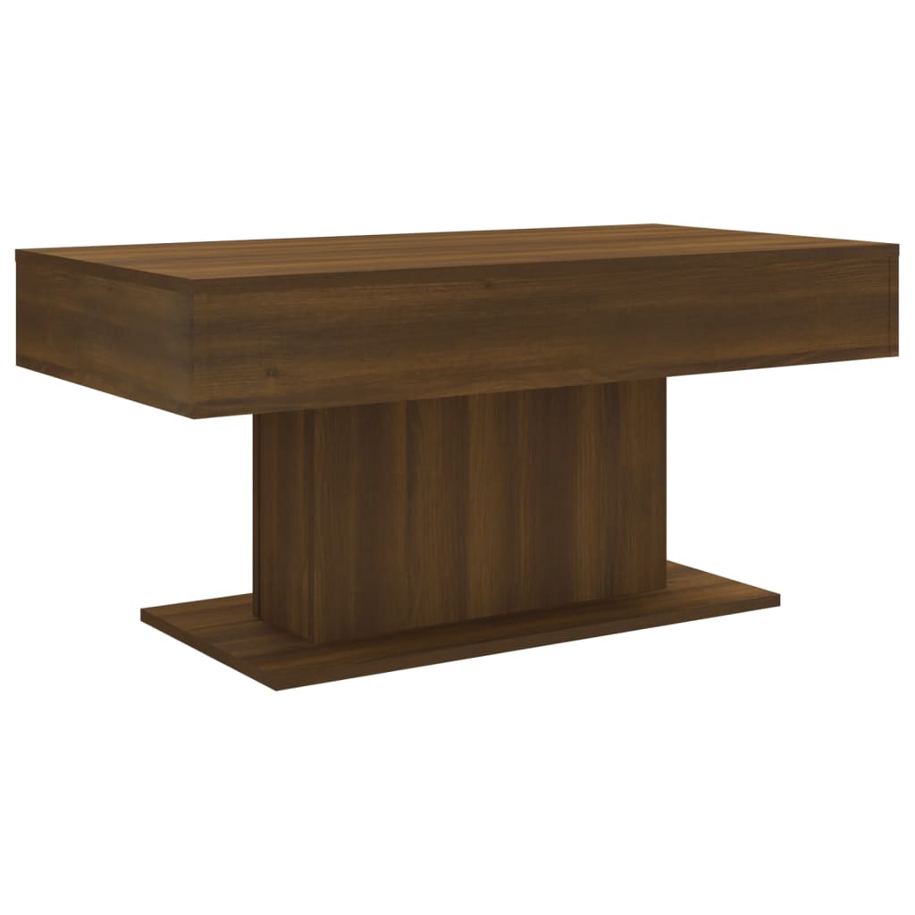 Tavolino da Salotto Rovere Marrone 96x50x45cm Legno Multistrato - homemem39