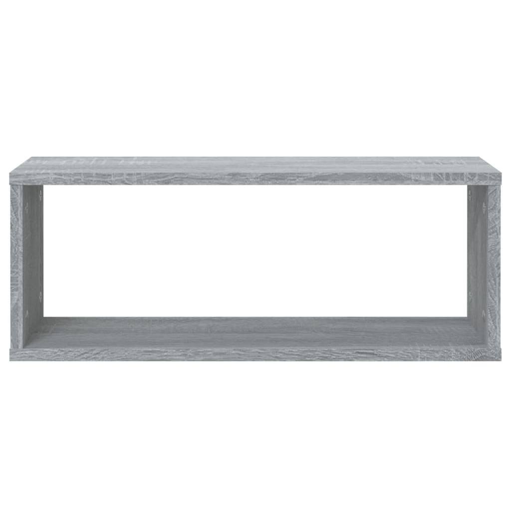 Mensole Cubo Muro 6 pz Grigio Sonoma 60x15x23 Legno Multistrato - homemem39