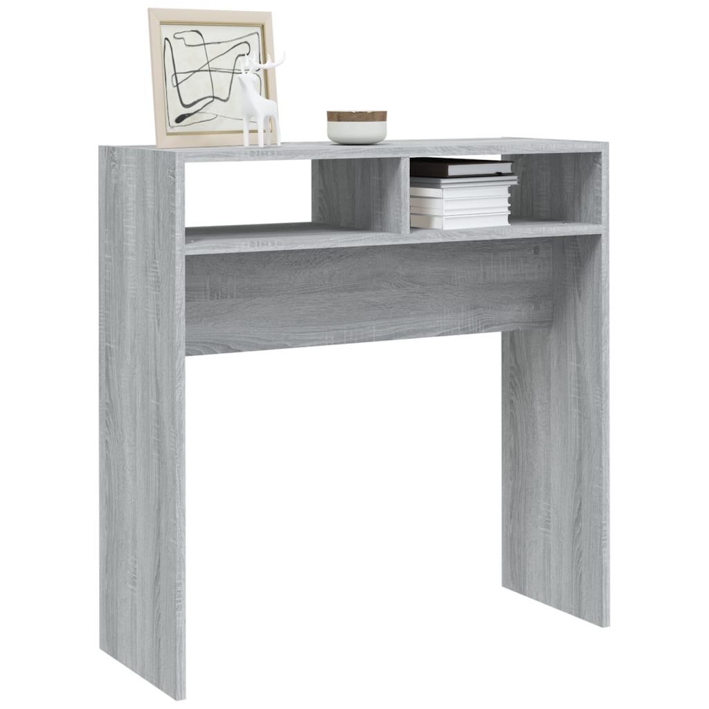 Tavolino Consolle Grigio Sonoma 78x30x80 cm Legno Multistrato - homemem39