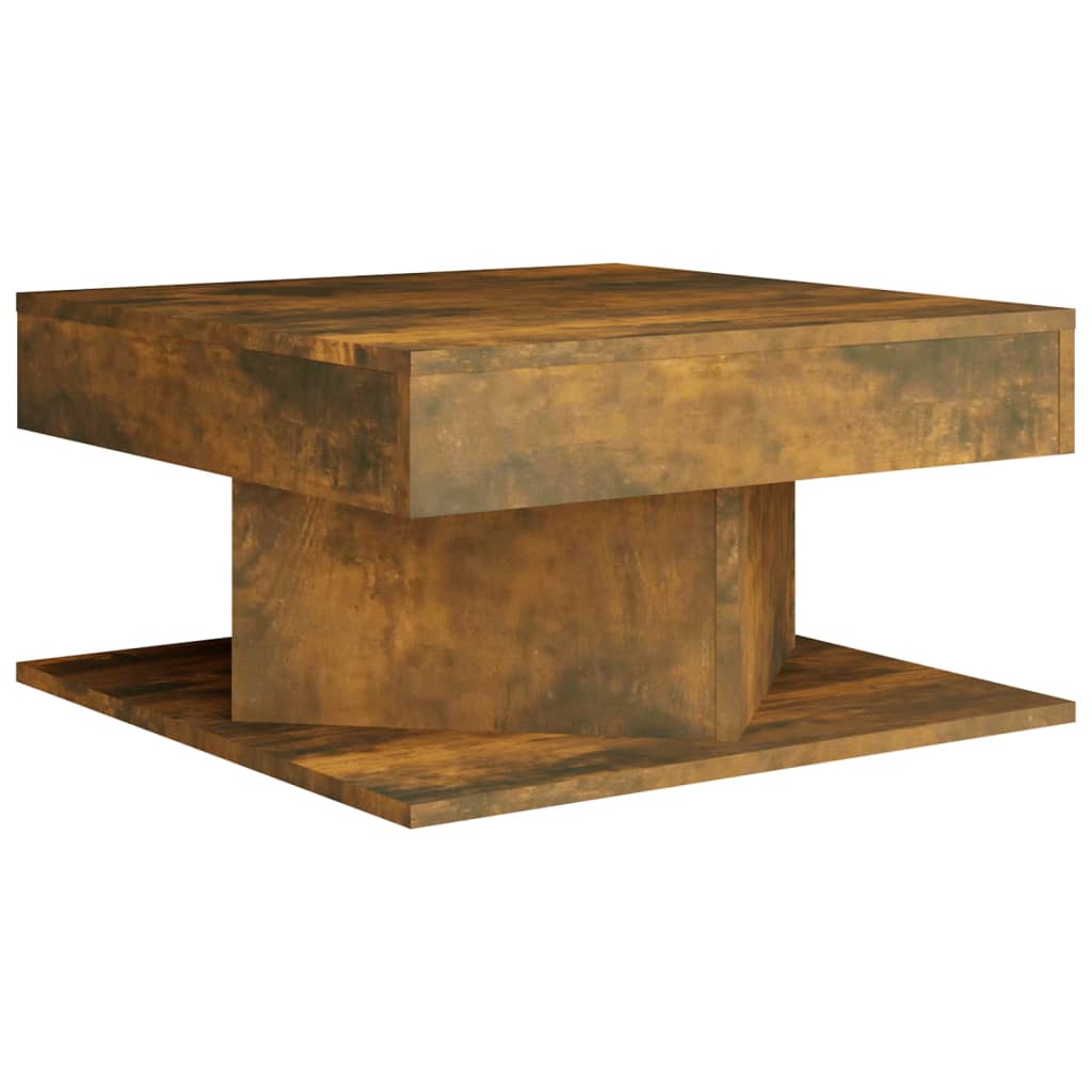 Tavolino da Salotto Rovere Fumo 57x57x30cm in Legno Multistrato - homemem39